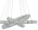 Crystal Elegance Chandelier Integrated LED, Dimmable, 3 Rings