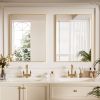 32"x40" Rectangular Bathroom Mirror Wall Mounted Mirror with Metal Frame, Gold