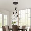 Hong Kong Circular Chandelier Integrated LED, Dimmable, Black