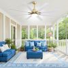 66 Inch Low Profile Ceiling Fan with Dimmable Lights and Smart Remote Control 6 Speed Reversible Noiseless DC Motor for Indoor