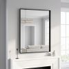22"x30" Bathroom Wall Mounted Mirror Vanity Rectangular Mirror with Deep Frame, Black