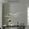 Seoul Hoops Rectangular Chandelier Integrated LED, Dimmable, Chrome