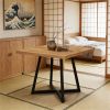 Square dining table, wooden dining table, kitchen dining table, living room dining table, coffee table