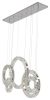 5 Hoop Crystal Progression Chandelier Integrated LED, Dimmable, Chrome