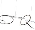 Seoul Hoops Rectangular Chandelier Integrated LED, Dimmable, Chrome