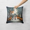 Creepy Dolls Spooky Halloween Throw Pillow Machine Washable, Indoor Outdoor Decorative Pillow for Couch, Bed or Patio, 18Hx18W