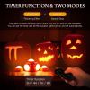 Halloween Pumpkin Lights, LED Pumpkin Lights with Remote and Timer,Jack-O-Lantern Light for Halloween Decor,Battery Operated