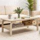 47 Inches Accent Rectangular Coffee Table for Living Room