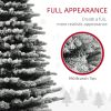 6.5 ft Pre-Lit Mountain Pine Artificial Christmas Tree, Snow Flocked Christmas Tree, Hinged Xmas Tree with 400 LED Lights and 990 Branch Tips for Holi