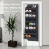 Over the Door Shoe Organizer Rack - 8-Tier Hanging Shoe Storage with 24 Large Deep Pockets, Space-Saving Heavy-Duty Door Shoe Rack for Closets