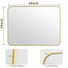 30"x40" Bathroom Mirror Rectangular Wall-Mounted Mirror with Metal Frame, Gold