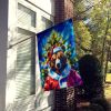 Bear Christmas House Flag Large Porch Sleeve Pole Decorative Outside Yard Banner Artwork Wall Hanging, Polyester, House Size, Multicolor