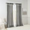 Twist Tab Lined Window Curtain Panel Charcoal 50x84"