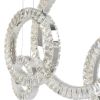 5 Hoop Crystal Progression Chandelier Integrated LED, Dimmable, Chrome