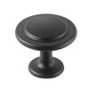 Cabinet Knobs, 30 Pack, 1.22 Inch Black Zinc Alloy Drawer Pulls & Door Handles, Mushroom Kitchen Solid Knobs Dresser Handles
