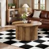 Coffee Table, Farmhouse Circle Center Table Sofa Side Table