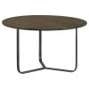 Natural and Gunmetal Top Accent Table
