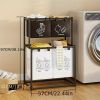 Upgraded Double-Layer Laundry Hamper with 4 Removable Waterproof Canvas Bags, Sturdy Frame with Wheels, Easy to Assemble Laundry Sorter for Clothes