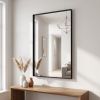 32"x40" Bathroom Wall Mounted Mirror Vanity Rectangular Mirror with Deep Frame, Black