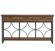 Long Console Table  Entryway Accent Table with Storage Drawers Living Room Decorative Table for Living Room Bedroom