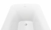 47" 100% Acrylic Freestanding Bathtub, Contemporary Soaking Tub, white inside black outside