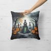Evil Queen Spooky Halloween Throw Pillow Machine Washable, Indoor Outdoor Decorative Pillow for Couch, Bed or Patio, 18Hx18W