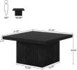 Square Coffee Table, 31.5-Inch Wood Center Table Cocktail Table