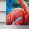Flamingo Christmas House Flag Large Porch Sleeve Pole Decorative Outside Yard Banner Artwork Wall Hanging, Polyester, House Size, Multicolor