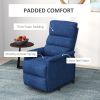 HOMCOM Power Lift Chair for Seniors, Electric Lift Recliner Chair with Remote Control, Side Pockets for Living Room, Dark Blue