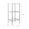 3 Tier Freestanding Shelving Tower in Chrome