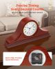 Grandfather Clock Silent Vintage Mantel Clock 6.4 in with Quartz Movement