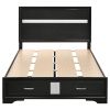 Urbana Black Full Storage Panel Bed