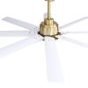 66 Inch Low Profile Ceiling Fan with Dimmable Lights and Smart Remote Control 6 Speed Reversible Noiseless DC Motor for Indoor