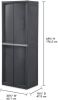4 Shelf Cabinet, Lockable Utility Storage w/ Adjustable Shelves, Gray - Plastic Shelving Unit for Organizing Garage, Pantry, Basement