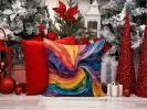 Gay Mosaic of Pride Throw Pillow Machine Washable, Indoor Outdoor Decorative Pillow for Couch, Bed or Patio, 18Hx18W