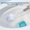 1set 2-in-1 Toilet Plunger and Brush with Holder - Efficient Bathroom Cleaning Tool with Caddy Stand - Essential Bathroom Accessories