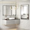 24"x36" Bathroom Wall Mirror with Rectangular Metal Frame, Black