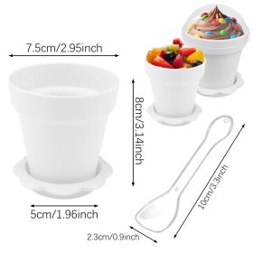 40 Pcs Flowerpot Dessert Cup