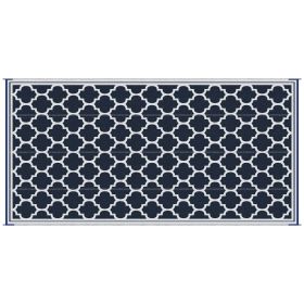 Reversible Outdoor Rug, 9' x 18' Waterproof Plastic Straw Floor Mat, Portable RV Camping Carpet, Large Floor Mat for Backyard, Deck, Picnic, Beach, B