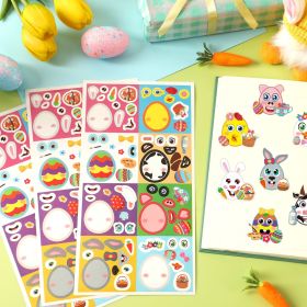 320 Easter Egg Animal Stickers Make Your Own Easter Egg Face Stickers DIY Easter Basket Stuffing Game School Goody Bag Reward Party Favor Supply