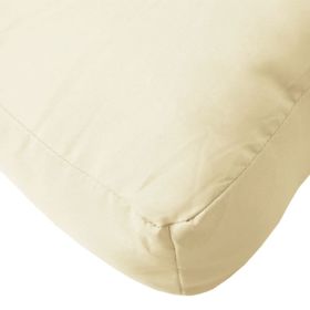 vidaXL PernÄƒ de paleÈ›i, crem, 60x40x12 cm, material textil
