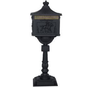 Cast Aluminum Mail Box,Postal Box , Mailbox Color Black