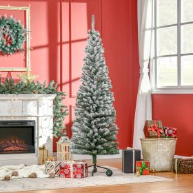HOMOM Flocked Christmas Tree