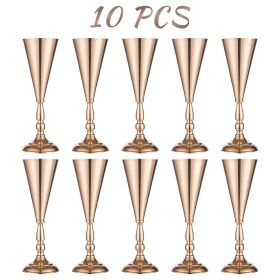 10 Pcs Golden Vase Flower Wedding Centerpieces