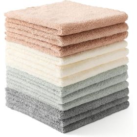 12 Pack Microfiber Cleaning Cloths, Ultra Soft Absorbent Quick Drying Reusable Washable Lint Free Towels For Kitchen, Glass & Car