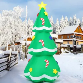 5 FT Christmas Inflatables Tree Outdoor Decorations Blow Up Tree Yard Decoration With Built-in LEDs For Xmas Holiday Party Indoor Garden Lawn Decor