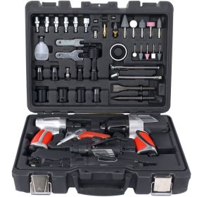 44-Piece Professional Air Tool Accessory Kit - Impact Wrench, Air Ratchet, Die Grinder, Blow Gun, Air Hammer, Dual Air Chuck, Tire Gauge, And Accessor