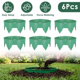 6/12-Pack Adjustable Plant Grow Rings with Hand Shovel, Snap-Together Interlocking PP Plant Surround Guard for Vegetables, Flowers, Shrubs Outdoor Gar (Option: 6pcs)
