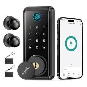 Keyless Entry Door Lock With Handle App-Controlled Front Door Lock Set With Keypad  Auto-Lock & One-Touch Locking  Anti-Peep Code Feature  Easy Instal (Option: D601 H200)
