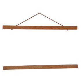 Modern Magnetic Sawdust Photo Frame DIY Poster Scroll Prints Artwork Hanger Teak Wood 50cm (Option: 40cm)